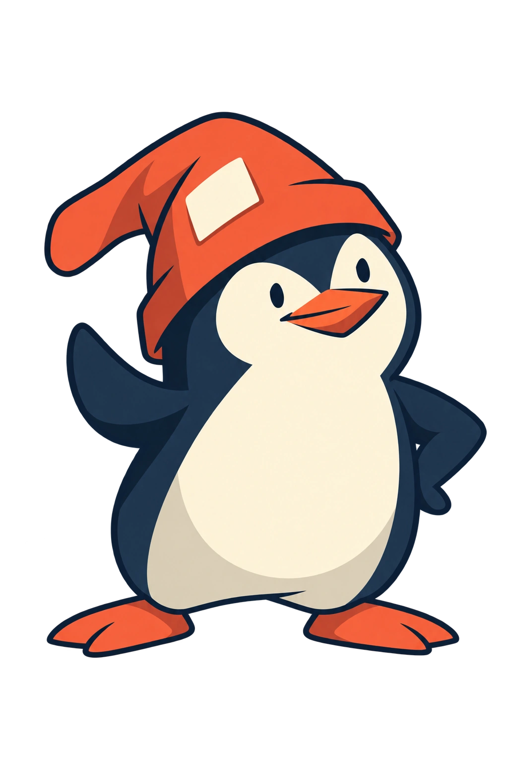 Kip, the red-hatted penguin expedition companion